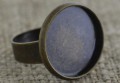 [10383] Klasyczna baza pierścionka w kolorze brązu na kaboszon 16mm