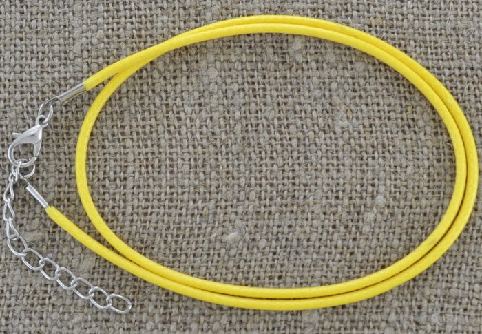 15133 Baza naszyjnika imitacja skóry żółta