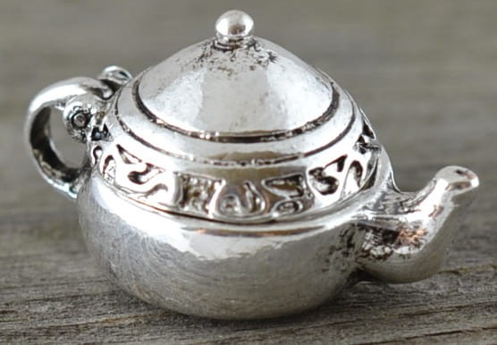 {31304} Sekretnik w kształcie czajniczka w kolorze srebra