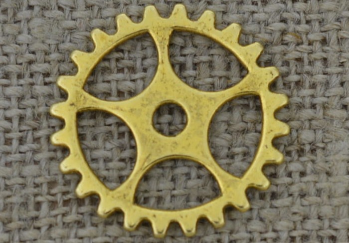 Element ozdobny steampunk tryb kolor złoty 25mm