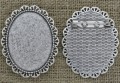 50218 Ozdobna baza broszki w kolorze srebrnym na kaboszon 40*30mm
