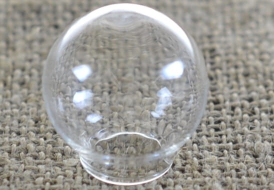 61409 Forma szklana klosz 20mm z otworem 9mm 