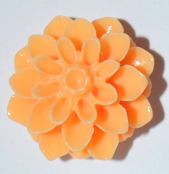 Kaboszon kwiatuszek 15mm pomarańczowy