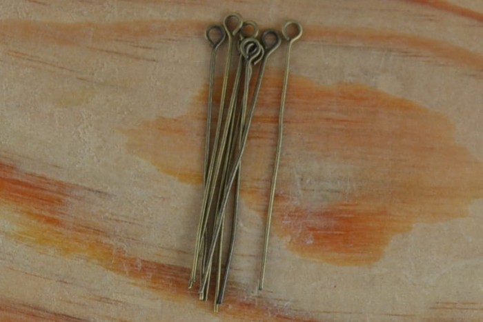 [10908] Haczyki biżuteryjne brązowe 45mm 50sztuk