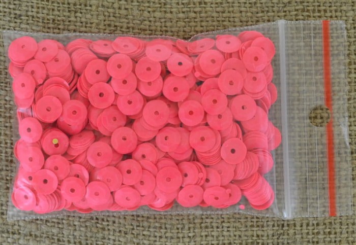  [55508] Cekiny łamane malinowe 6mm 12 gram