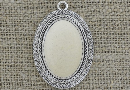 [30183] Baza medalionu srebrna na kaboszon 30*20mm