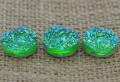 [04647] Kaboszon brokatowy druzy zielony 12mm