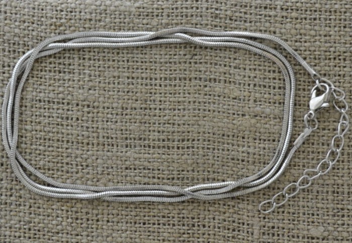 [15152] Baza naszyjnika łańcuszek w kolorze srebrnym