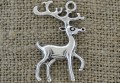 ś07222 Zawieszka renifer 35*24mm w kolorze srebrnym