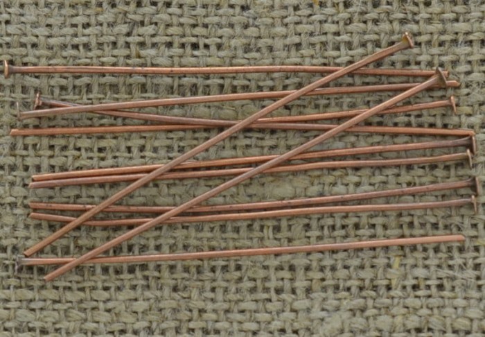 [-0902] Szpilki biżuteryjne miedziane 50mm 50szt