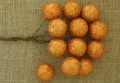 [680143] Kulki brokatowe na druciku 2,5cm 12szt miedziane