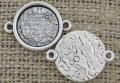 [30132] Klasyczna baza łącznik w kolorze srebrnym na kaboszon 14mm 2szt