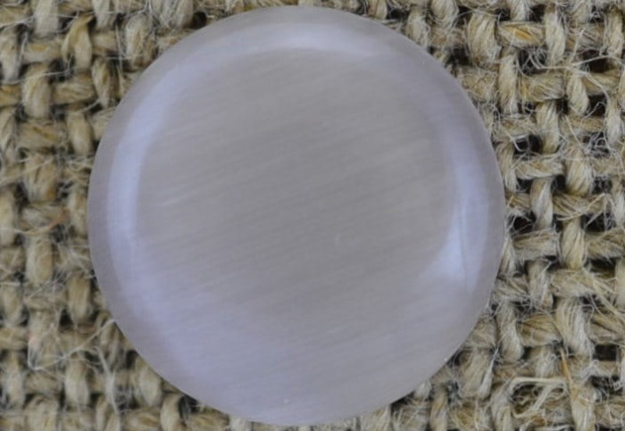 046227 Kaboszon szklany kocie oko 14mm szare 2szt