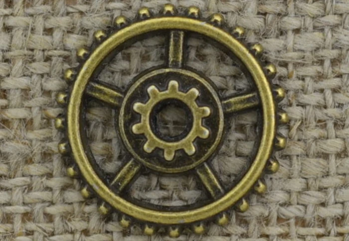 [112124] Element ozdobny steampunk tryb w kolorze brązu 18mm