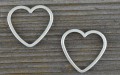 31290 Element ozdobny obwódka serduszka w kolorze starego srebra 2szt