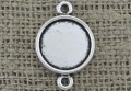 30146 Klasyczna baza medalionu łącznik w kolorze srebrnym na kaboszon 14mm