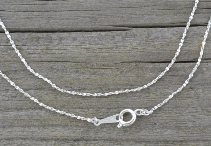 15124 Baza naszyjnika łańcuszek w kolorze srebra