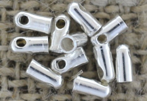 57169 Klasyczna końcówka do wklejania 1mm w kolorze srebra 20szt 