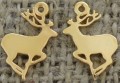 [ś07421] Zawieszka metalowa mała renifer 12*8mm w kolorze złotym 