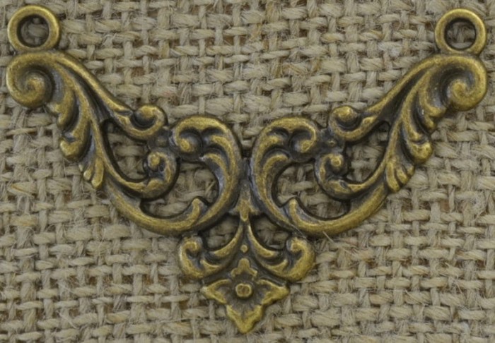 [112146] Element ozdobny łącznik brąz 38*26mm