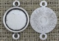 30146 Klasyczna baza medalionu łącznik w kolorze srebrnym na kaboszon 14mm
