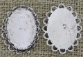 30170 Ozdobna baza medalionu w kolorze srebra na kaboszon 25*18mm
