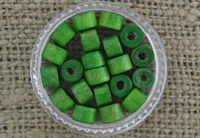 [87341] Koralik drewniany zielony 5mm 80szt