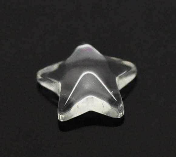 Kaboszon przeźroczysty gwiazdka 11mm