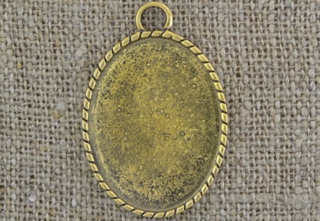 [20107] Baza kolor złoty na kaboszon 40*30mm