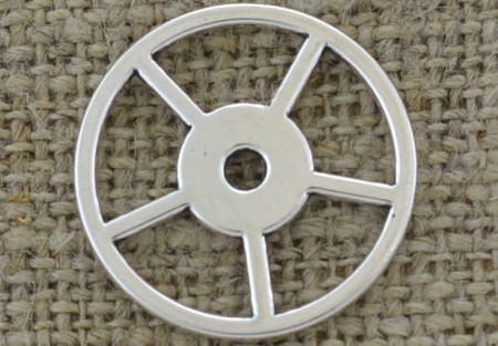 [312208] Element ozdobny steampunk tryb w kolorze srebrnym 24mm