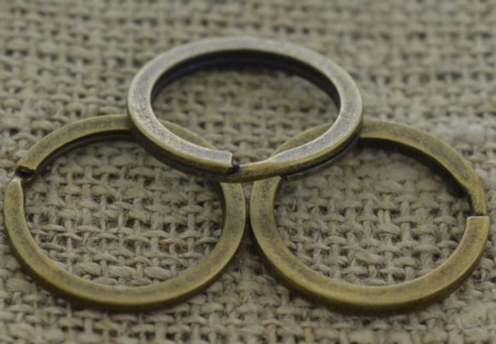 17197 Baza breloka okrągła 20mm w kolorze brązu 2szt