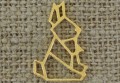 [212110] Element ozdobny królik origami w kolorze złotym