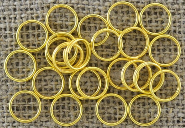 201003 Ogniwka sprężynki okrągłe 8mm w kolorze złotym 50szt