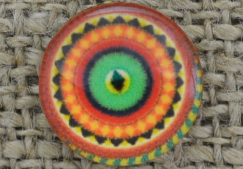 046152 Kaboszon szklany z obrazkiem 12mm