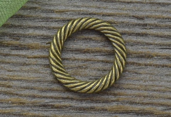 11270 Element ozdobny ogniwo zamknięte w kolorze brązowym 13mm 