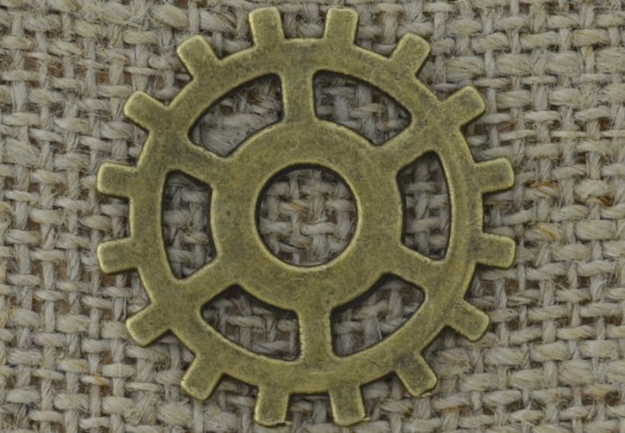 Element ozdobny steampunk tryb kolor brąz 25mm