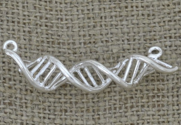 Łącznik ozdobny DNA kolor srebrny