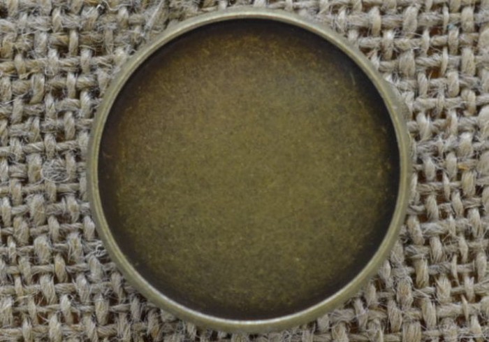 10247 Klasyczna baza broszki w kolorze brązu na kaboszon 20mm