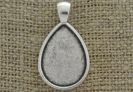 [301139] Baza medalionu srebrna kropla 25*18mm