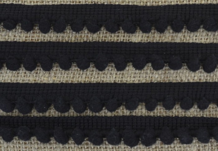  [05518] Taśma do obszywania borta z pomponami 10mm czarna
