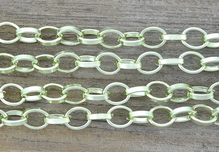 11011 Łańcuszek ozdobny anchor 11*9mm zielony 50cm