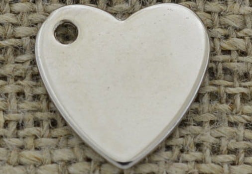 307291 Zawieszka ze stali nierdzewnej serce 15,5*16mm