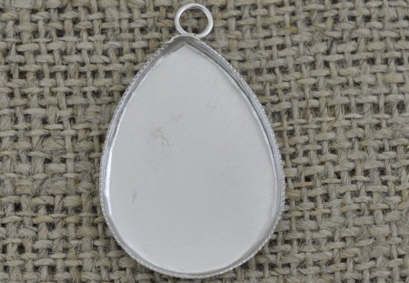 [301100] Baza medalionu srebrna kropla 25*18mm