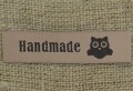  [05502] Metki do wszywania "Handmade" sowa