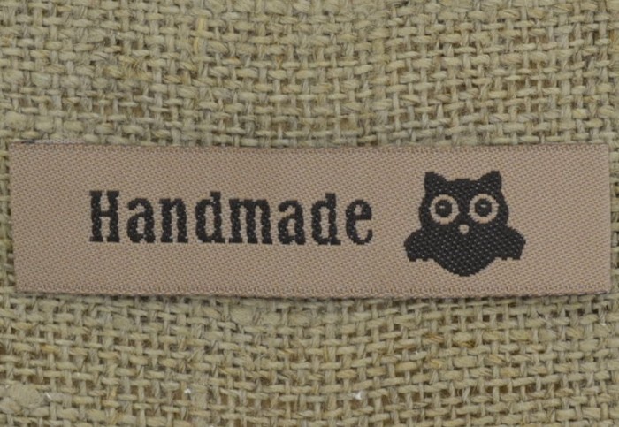  [05502] Metki do wszywania "Handmade" sowa