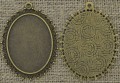 101196 Ozdobna baza medalionu w kolorze brązu na kaboszon 40*30mm