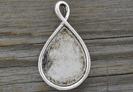 [50128] Baza medalionu kolor srebrny 26*19mm