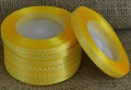  [8k6035] Wstążka satynowa w kropki 6mm 22mb żółta
