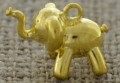 Zawieszka mała słoń 3D kolor złota