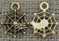 207105 Zawieszka mała pajęczyna w kolorze złotym